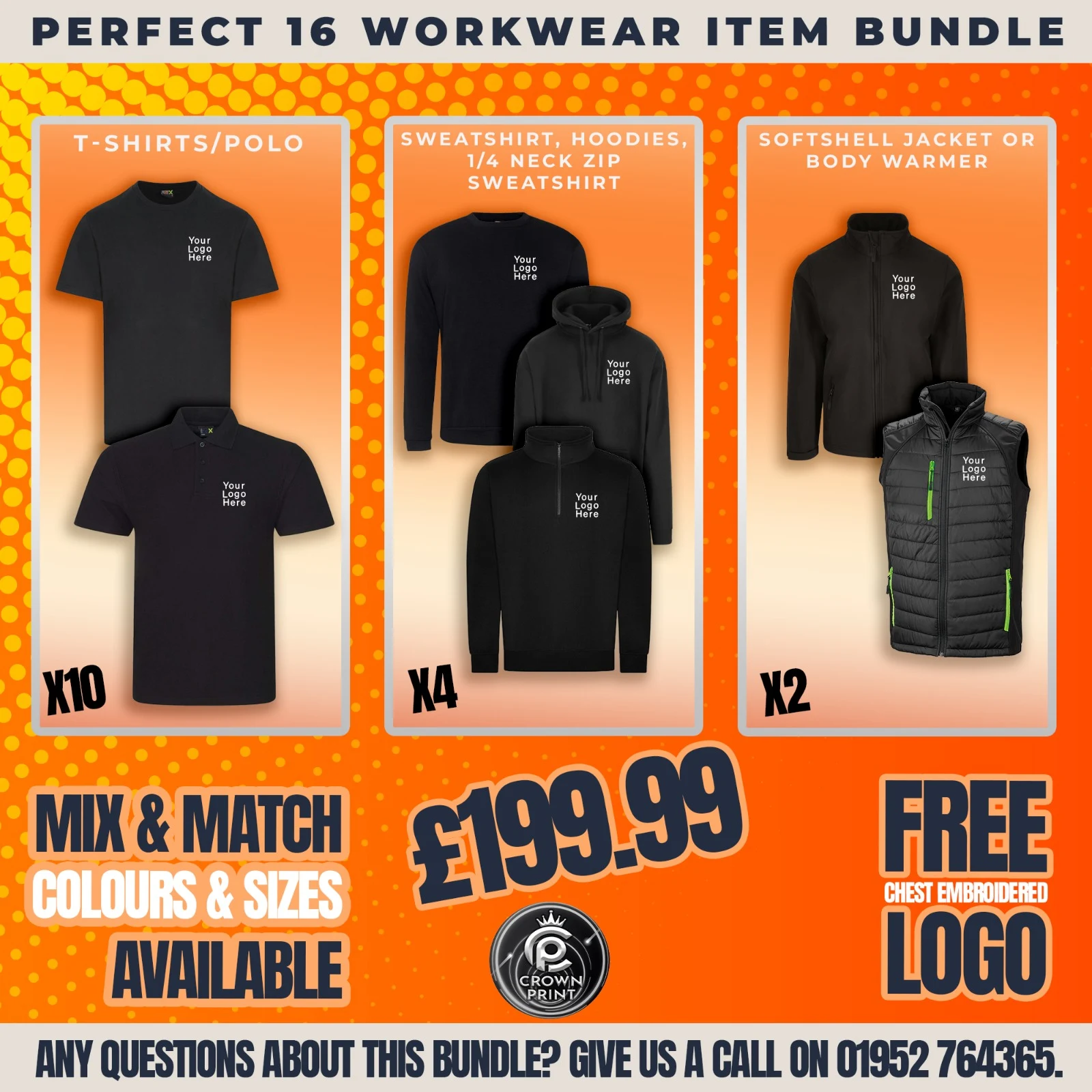 Perfect Branded 16-Piece Workwear Bundle